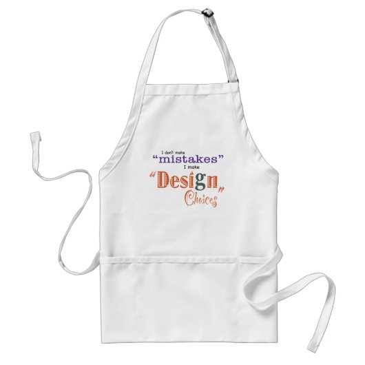 Keuzen voor fouten/ontwerpen - Apron Standaard Schort (Voorkant)