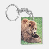 Keuzenbruin Beer foto Sleutelhanger (Voorkant Links)