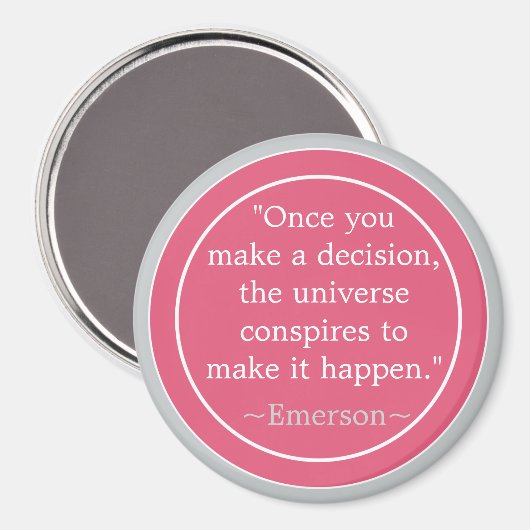 Keuzes Emerson Inspirerend Quote Magneet (Voorkant / Achterkant)