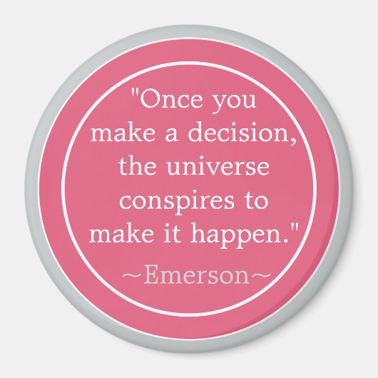 Keuzes Emerson Inspirerend Quote Magneet (Voorkant)