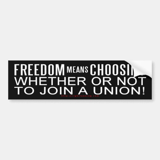Keuzevrijheid van de Unie Bumpersticker (Voorkant)