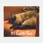 Keuzig Kat Fleece Blanket (Voorkant (Horizontaal))