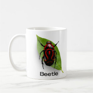 Kever in een blad, insect koffiemok
