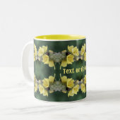 Kever op Mullein bloem Abstract gepersonaliseerd Tweekleurige Koffiemok (Voorkant links)