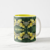 Kever op Mullein bloem Abstract gepersonaliseerd Tweekleurige Koffiemok (Voorkant rechts)