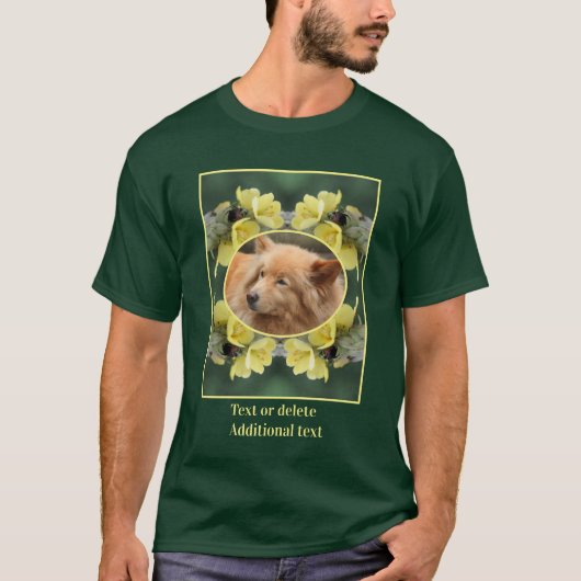 Kever op Mullein Flower Creëer Uw eigen foto T-shirt (Voorkant)