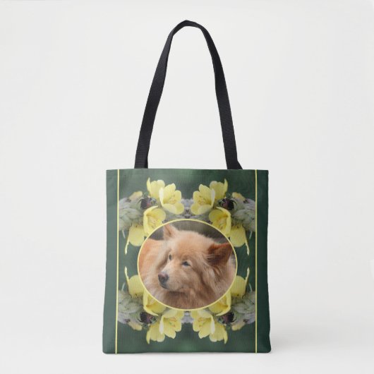 Kever op Mullein Flower Creëer Uw eigen foto Tote Bag (Voorkant)