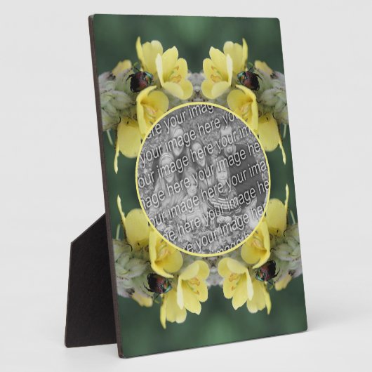 Kever op Wild Mullein Flower Uw foto toevoegen Fotoplaat (Zijkant)