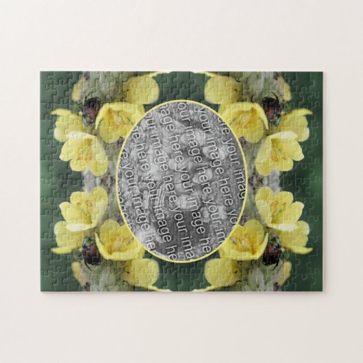 Kever op Wild Mullein Flower Uw foto toevoegen Legpuzzel (Horizontaal)