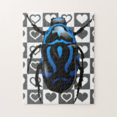 Kever Puzzel met harten Legpuzzel (Verticaal)