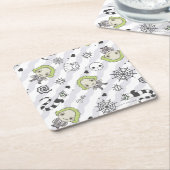 Kever sap Patroon Kartonnen Onderzetters (Schuin)