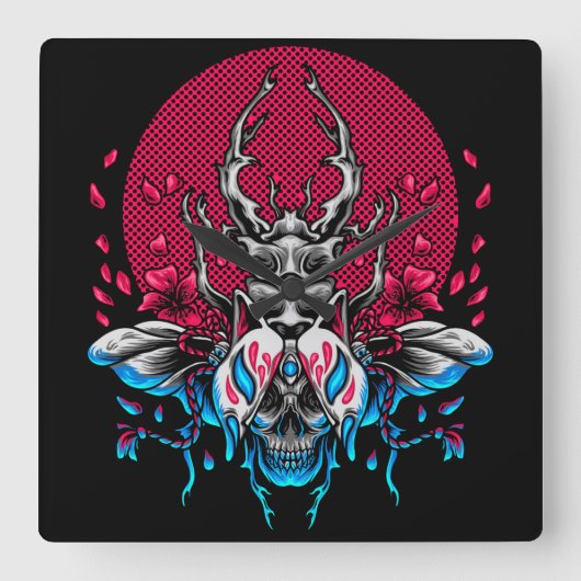 Kever Vierkante Klok (Voorkant)