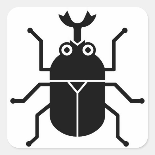 Kever Vierkante Sticker (Voorkant)