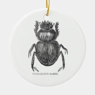 Kever Vintage pen-en-inkt tekening Keramisch Ornament