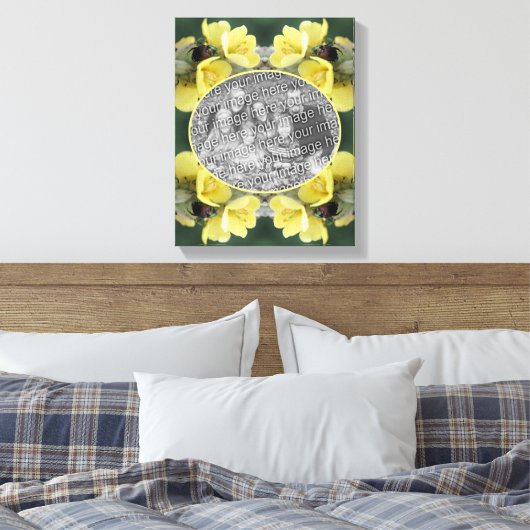 Kever Wild Mullein Flower Creëer Uw eigen foto Canvas Afdruk (Insitu (Slaapkamer))