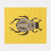 Kever Yellow Insect Art Fleece Deken (Voorkant (Horizontaal))