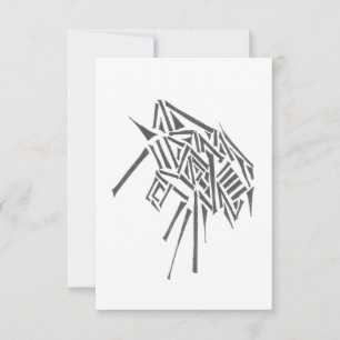 Kever Zwart Wit Abstract Tribal Tattoo Kunst Bedankkaart