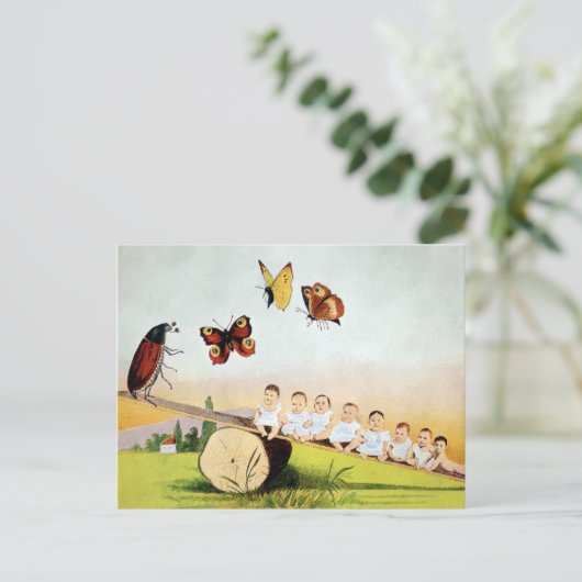  keverbaby's zien Briefkaart (Staand voorkant)