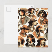 keverhond naadloos briefkaart (Voorkant / Achterkant)