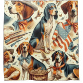  keverhond naadloos douchegordijn (Voorkant)