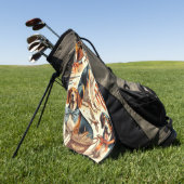  keverhond naadloos golfhanddoek (Groen)