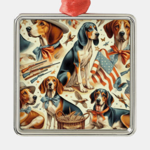 keverhond naadloos metalen ornament