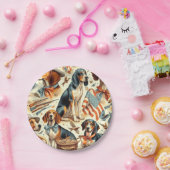  keverhond naadloos papieren bordje (Feest)