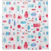 Kevers en insecten Leuke Waterverf Douchegordijn (Voorkant)