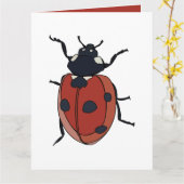 Kevers Insect Lieveheersbeestje Kevers Kaart (Gele Bloem)