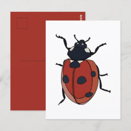 Kevers Insect lieveheersbeestjes Briefkaart