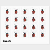 Kevers Insect lieveheersbeestjes Vierkante Sticker (Vel)