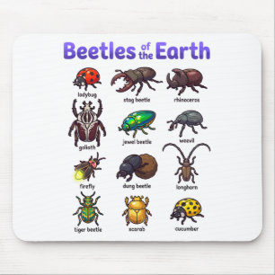 Kevers Van De Aarde Schattige Kawaii Insecten T-sh Muismat
