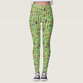 kevers variëteit op groen leggings