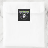Keversap | Harry de Jager Shrunken Head Vierkante Sticker (Tas)