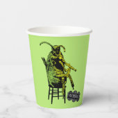 Keversap | Kever in stoel Papieren Bekers (Achterkant)