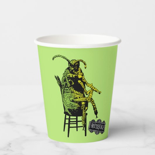 Keversap | Kever in stoel Papieren Bekers (Achterkant)