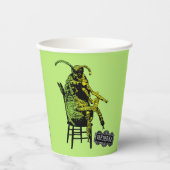 Keversap | Kever in stoel Papieren Bekers (Voorkant)