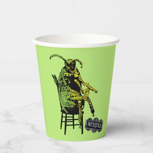 Keversap | Kever in stoel Papieren Bekers (Voorkant)