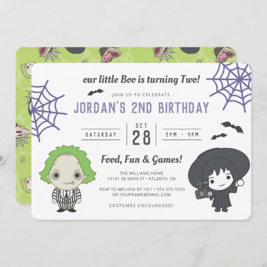 Keversap | Little Boo wordt twee jaar Kaart (Voorkant / Achterkant)