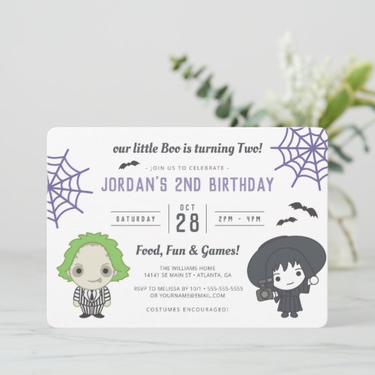 Keversap | Little Boo wordt twee jaar Kaart (Staand voorkant)