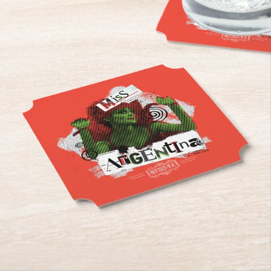 Keversap | Miss Argentinië Kartonnen Onderzetters (Gekanteld)