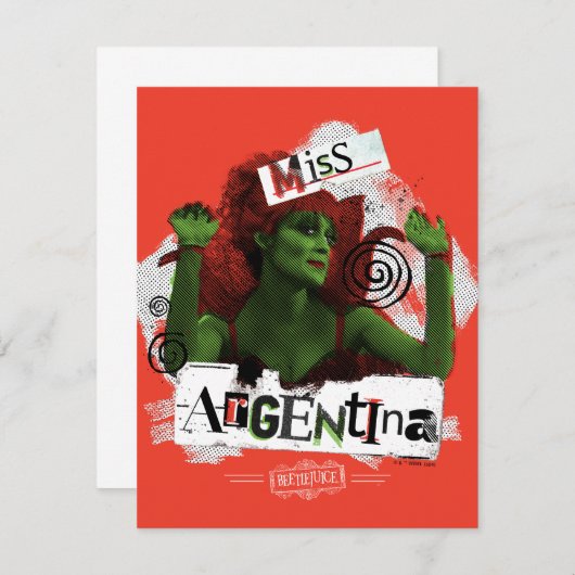 Keversap | Miss Argentinië Notitiekaartje (Voorkant / Achterkant)