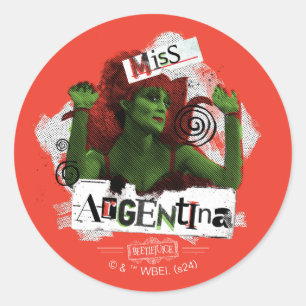 Keversap Miss Argentinië Ronde Sticker