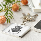 Keverskever Vintage pen- en inkttekening Sleutelhanger (Zijkant)