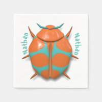 Kevertje insect lieve oranje blauw