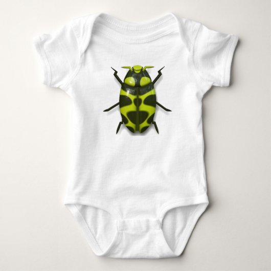 Kevertje insect zwart groen knuffel romper (Voorkant)