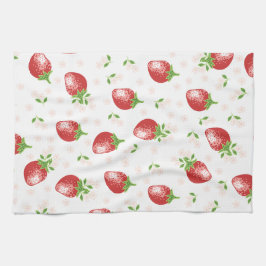 Kevethedoeken met aardbeimotief theedoek