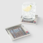 Kevin Barry's Savannah Marble Stone Onderzetter. Stenen Onderzetter (Zijkant)