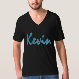 Kevin (blauw op zwart) t-shirt