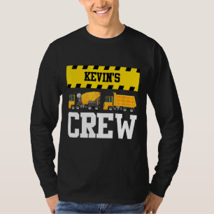 Kevin Construction Crew Custom Dumptruck Truc T-shirt